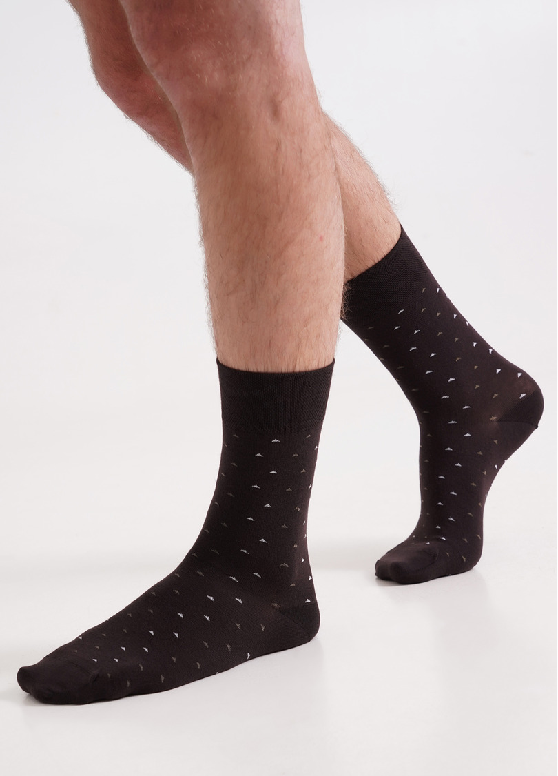 Мужские носки длинные MS3 BASIC 2401 caffe (коричневый)