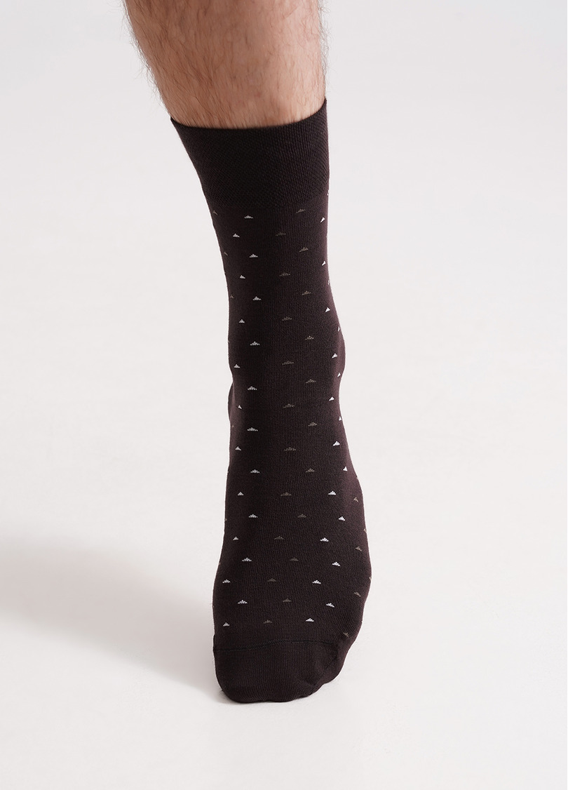 Мужские носки длинные MS3 BASIC 2401 caffe (коричневый)