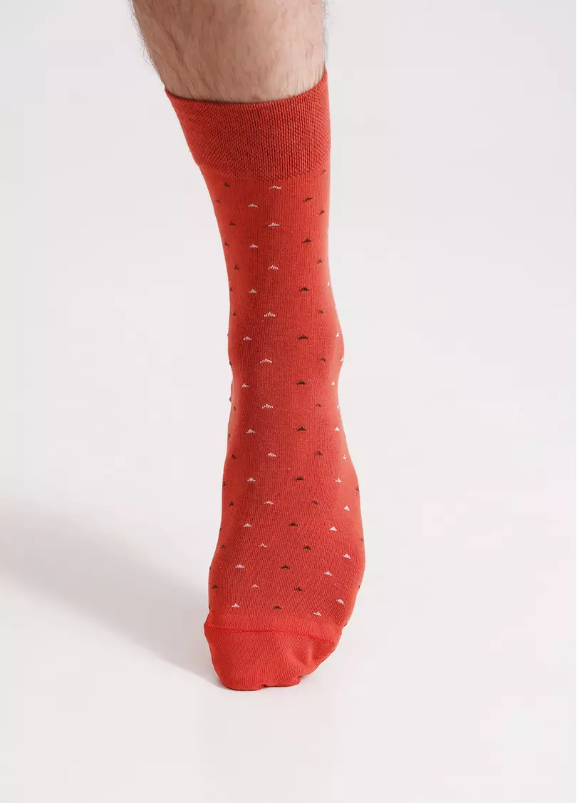 Мужские носки длинные MS3 BASIC 2401 ceramite (оранжевый)