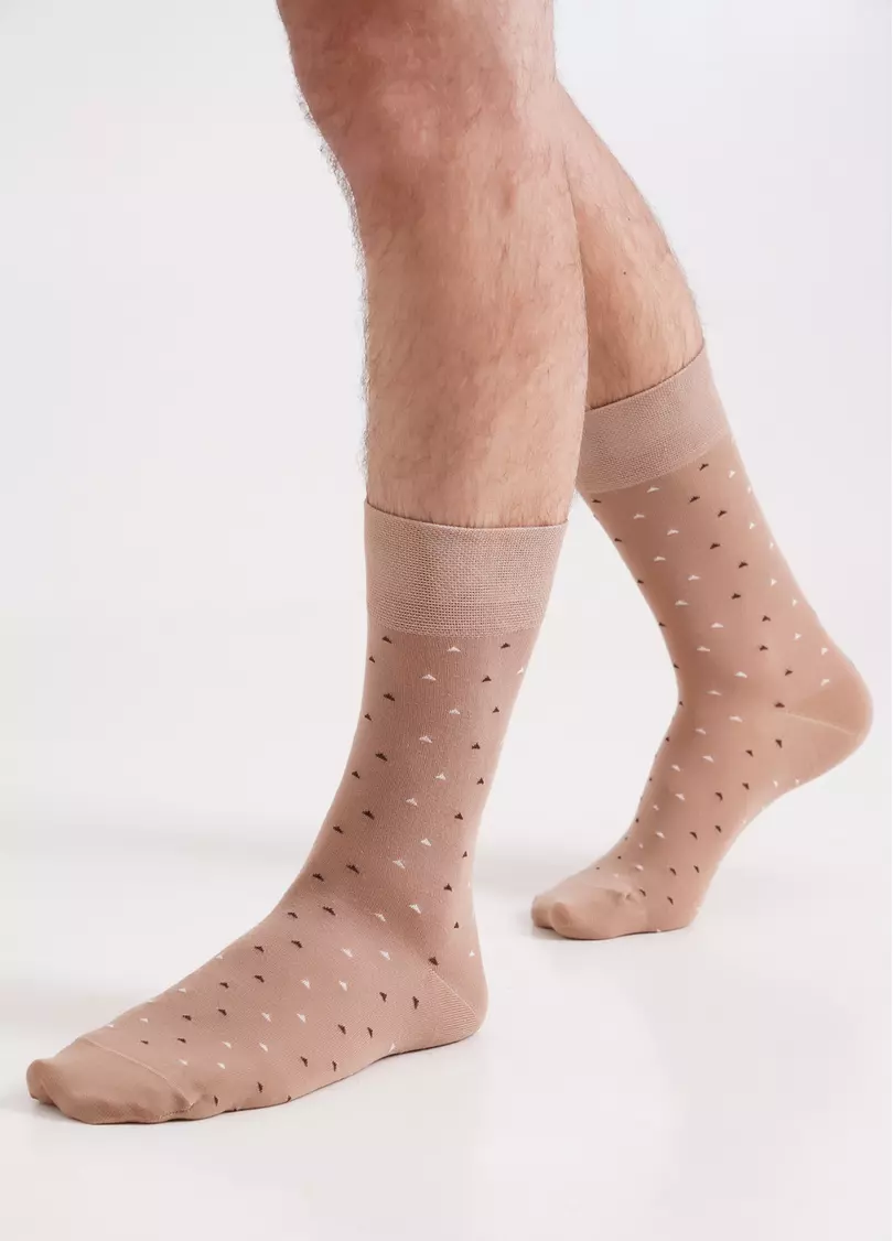 Чоловічі шкарпетки довгі MS3 BASIC 2401 chantarel (бежевий)