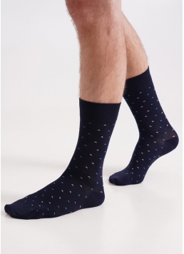 Чоловічі шкарпетки довгі MS3 BASIC 2401 navy (синій)