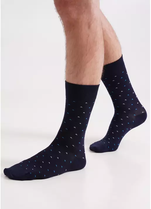 Мужские носки длинные MS3 BASIC 2401 navy (синий) Мужские носки длинные MS3 BASIC 2401 navy (синий)
