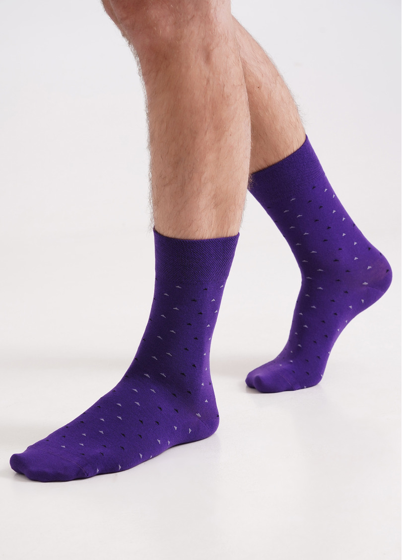 Мужские носки длинные MS3 BASIC 2401 violet indigo (фиолетовый)