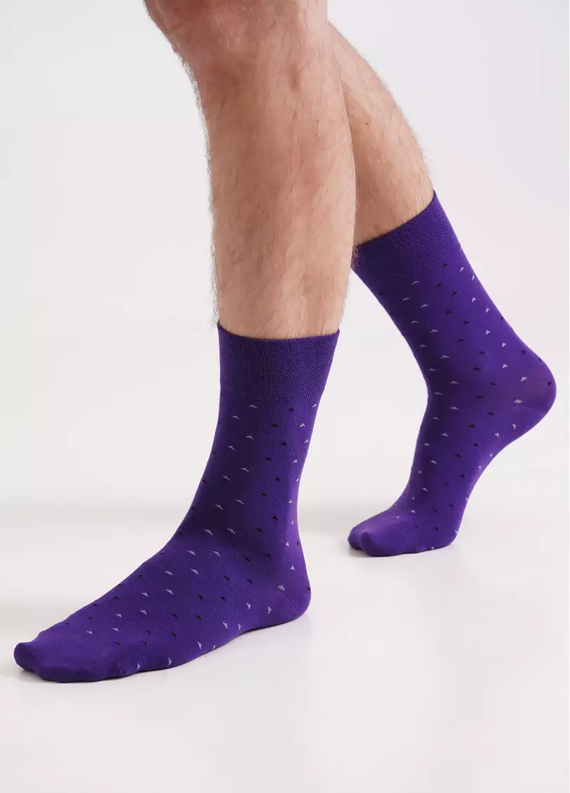 Мужские носки длинные MS3 BASIC 2401 violet indigo (фиолетовый)