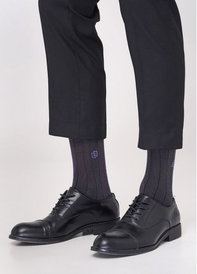 Чоловічі шкарпетки з високою посадкою MS3 FASHION 036 [MS3C-036] iron (сірий)