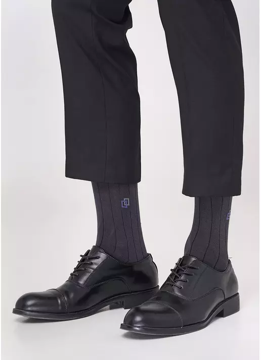 Чоловічі шкарпетки з високою посадкою MS3 FASHION 036 [MS3C-036] iron (сірий)