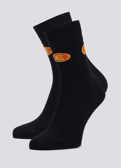 Носки мужские Биткоин (2 пары) MS3 FASHION 060 (пак х2) black/neon (черный)