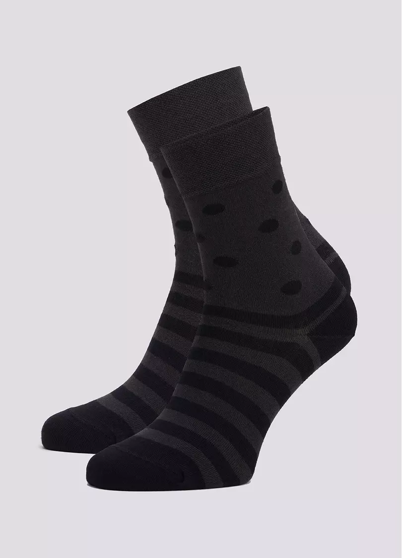 Носки мужские Коньяк (2 пары) MS3 FASHION 061 (пак х2) pirate black (черный)