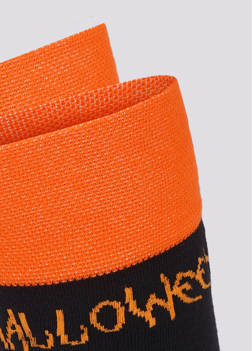 Високі шкарпетки чоловічі з малюнком привиду та гарбузів MS3 HALLOWEEN 004 black (чорний)