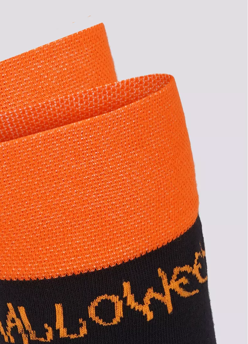 Високі шкарпетки чоловічі з малюнком привиду та гарбузів MS3 HALLOWEEN 004 black (чорний)