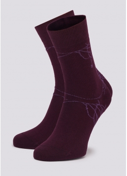 Чоловічі шкарпетки з малюнком павутини MS3 HALLOWEEN 006 vintage grape (фіолетовий)