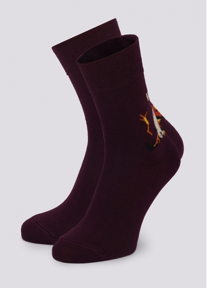 Мужские носки из хлопка с рисунком тыквы MS3 HALLOWEEN 007 vintage grape (фиолетовый)