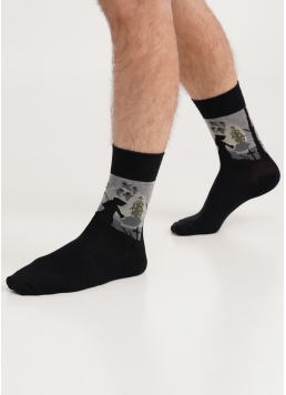 Чоловічі шкарпетки з привидами MS3 HALLOWEEN 2205 black (чорний)