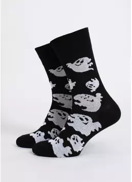 Мужские носки с привидениями MS3 HALLOWEEN 2505 black (черный)