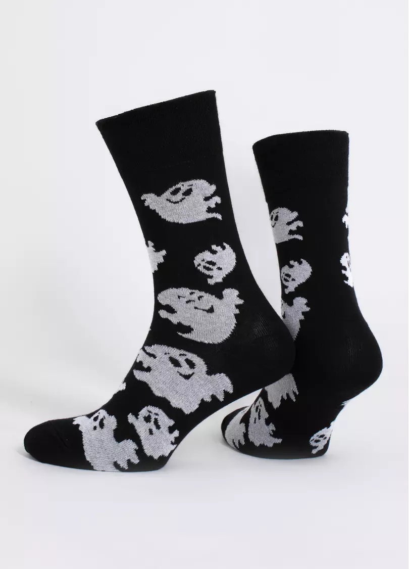 Мужские носки с привидениями MS3 HALLOWEEN 2505 black (черный)