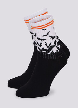 Носки мужские с рисунком "Летучие мыши" MS3 HALLOWEEN STRONG 002 black (черный)