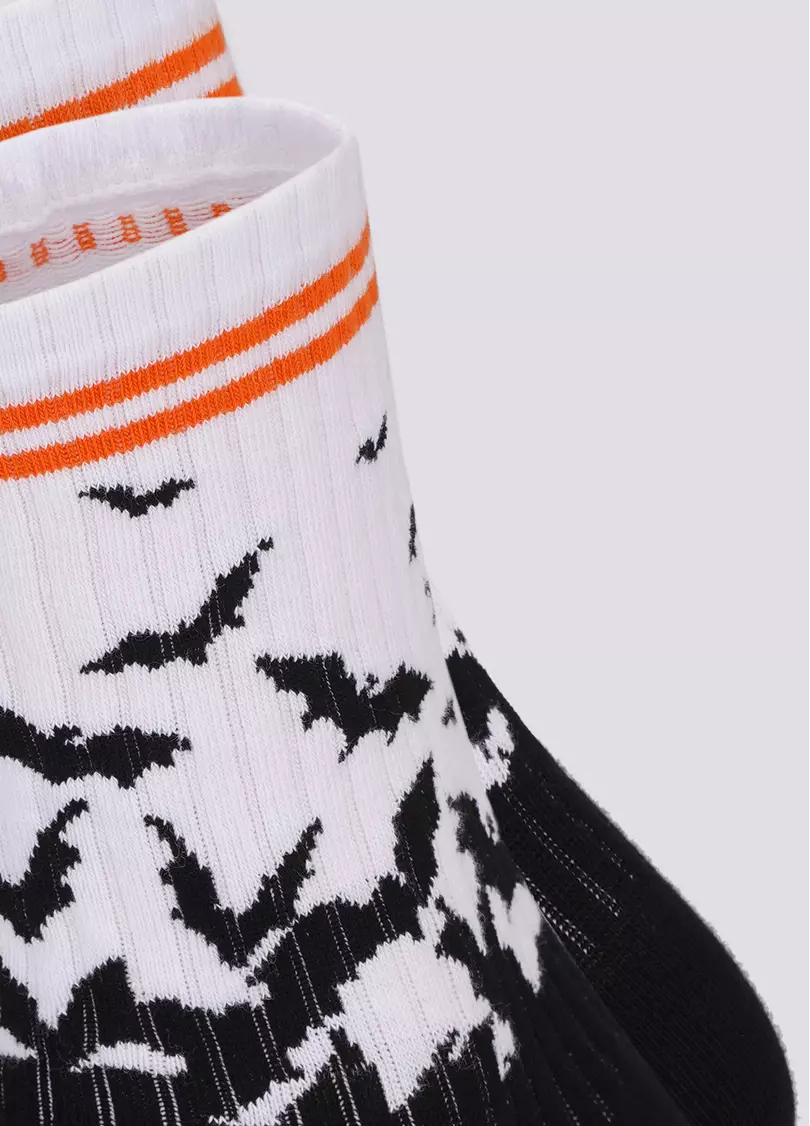 Носки мужские с рисунком "Летучие мыши" MS3 HALLOWEEN STRONG 002 black (черный)