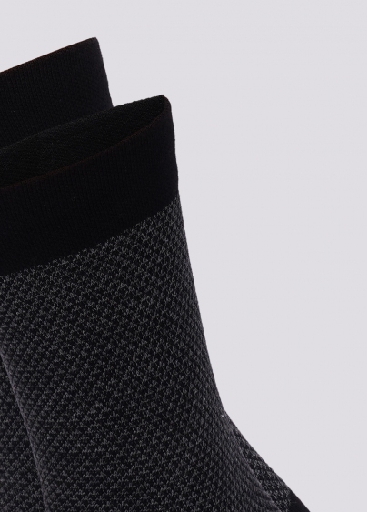 Чоловічі шкарпетки з бавовни MS3 JACCARD 002 black (чорний)