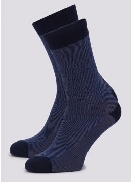 Чоловічі шкарпетки з бавовни MS3 JACCARD 001 dress blue (синій)