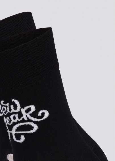 Новорічні шкарпетки високі чоловічі MS3 NEW YEAR 2103 black (чорний)