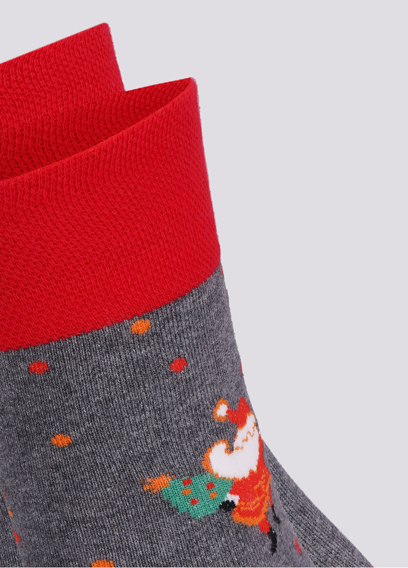 Мужские носки с Сантами MS3 NEW YEAR 2109 dark grey melange (серый)