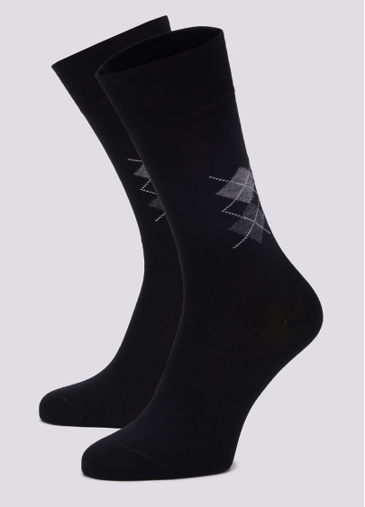 Високі шкарпетки чоловічі бавовняні MS3 SOFT COMFORT 001 (M) [MS3M/Sl-001] black (чорний)