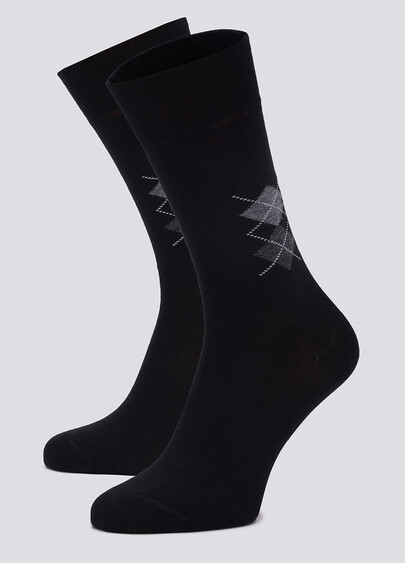 Высокие носки мужские хлопковые MS3 SOFT COMFORT 001 (M) [MS3M/Sl-001] black (черный)