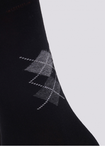 Високі шкарпетки чоловічі бавовняні MS3 SOFT COMFORT 001 (M) [MS3M/Sl-001] black (чорний)