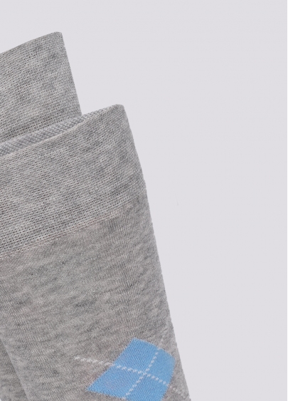 Високі шкарпетки чоловічі бавовняні MS3 SOFT COMFORT 001 (M) [MS3M/Sl-001] light grey melange (сірий меланж)