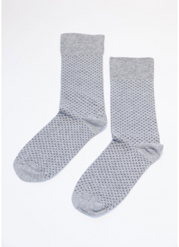Високі чоловічі шкарпетки MS3 SOFT COMFORT 003 (M) [MS3M / Sl-003] light grey melange (меланж)