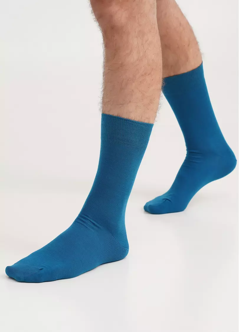 Класичні чоловічі шкарпетки MS3 SOFT COMFORT CLASSIC turquoise (синій)