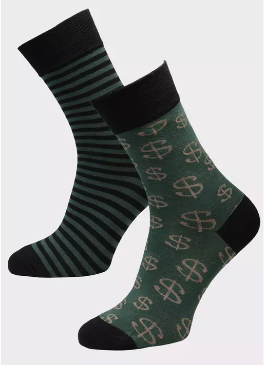 Мужские высокие носки с рисунком MS3 SOFT FASHION 051 (пак х2)