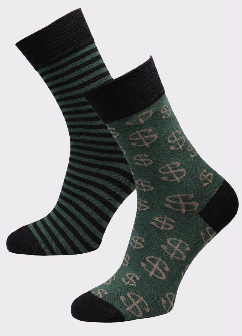 Мужские высокие носки с рисунком MS3 SOFT FASHION 051 (пак х2)