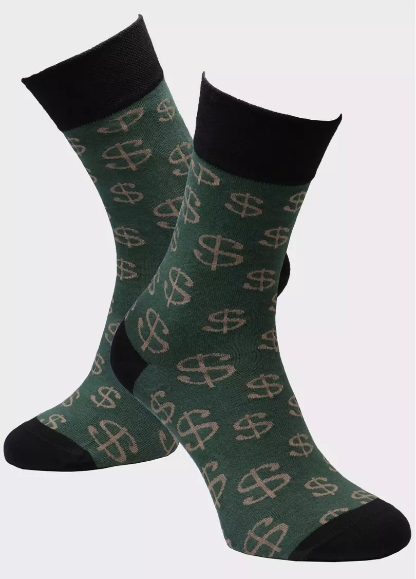 Мужские высокие носки с рисунком MS3 SOFT FASHION 051 (пак х2)