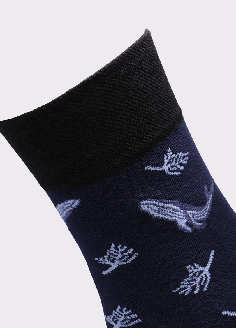 Мужские высокие носки с рисунком MS3 SOFT FASHION 052 (пак х2)