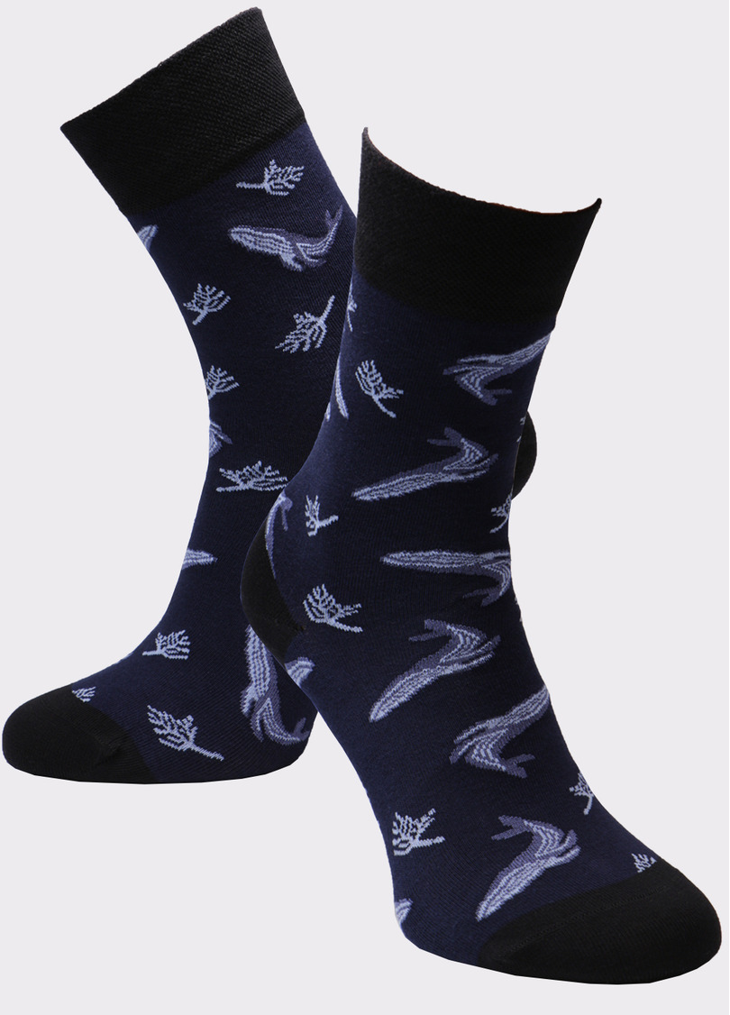 Мужские высокие носки с рисунком MS3 SOFT FASHION 052 (пак х2)