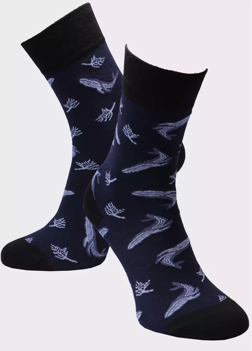 Мужские высокие носки с рисунком MS3 SOFT FASHION 052 (пак х2)