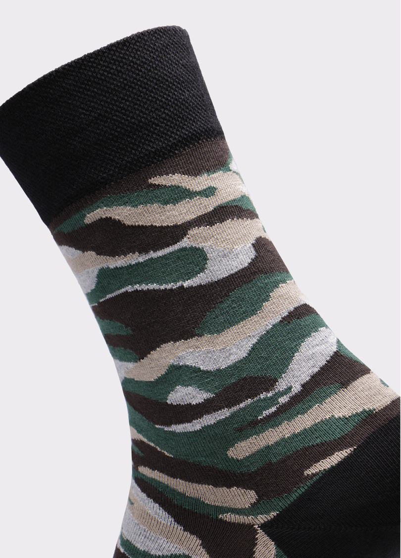 Мужские высокие носки с рисунком MS3 SOFT FASHION 053 (пак х2)