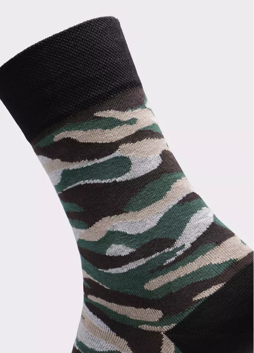 Мужские высокие носки с рисунком MS3 SOFT FASHION 053 (пак х2)