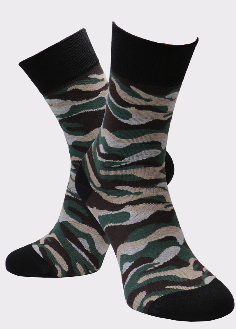 Мужские высокие носки с рисунком MS3 SOFT FASHION 053 (пак х2)