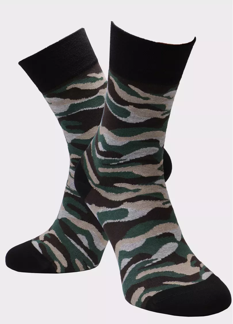 Мужские высокие носки с рисунком MS3 SOFT FASHION 053 (пак х2)