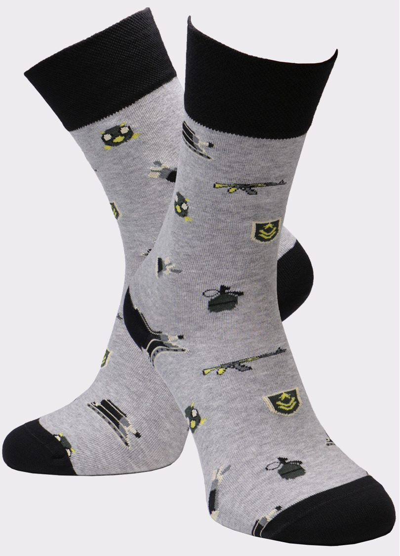 Мужские высокие носки с рисунком MS3 SOFT FASHION 053 (пак х2)