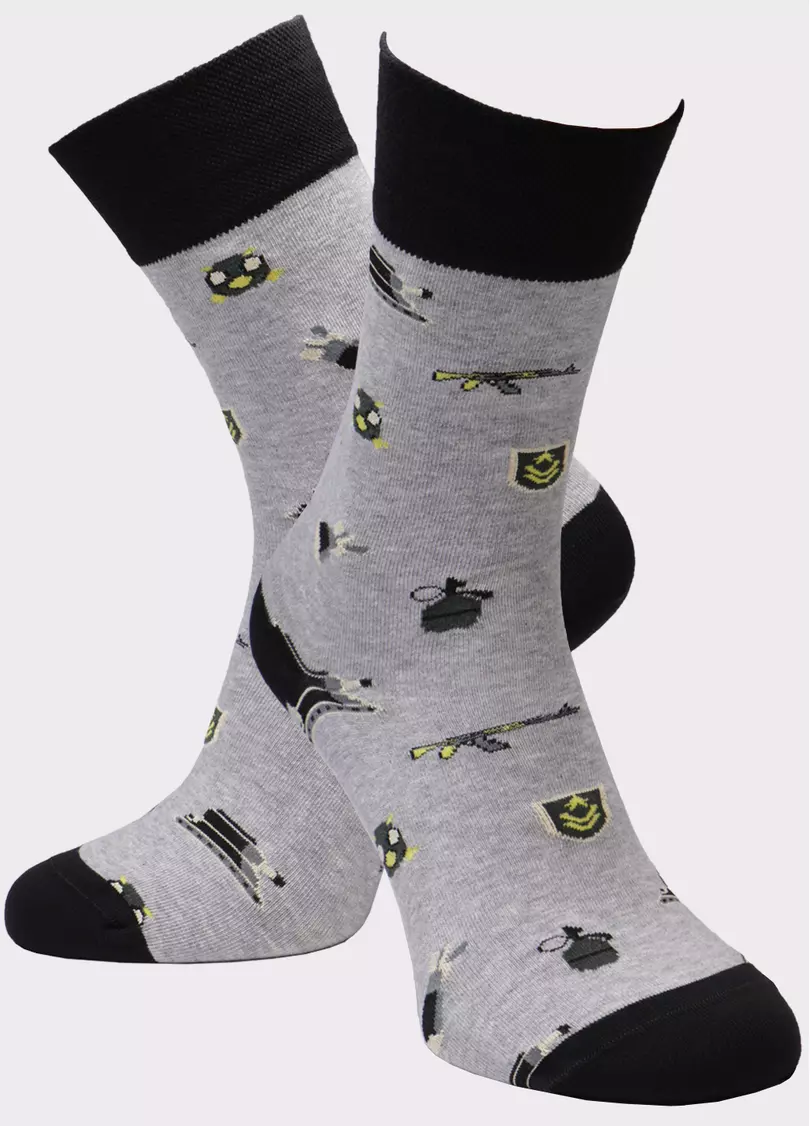 Мужские высокие носки с рисунком MS3 SOFT FASHION 053 (пак х2)