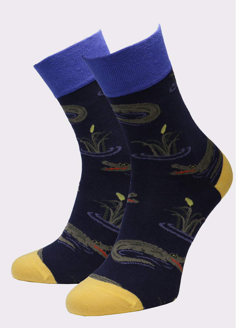 Мужские высокие носки с рисунком MS3 SOFT FASHION 055 (пак х2)