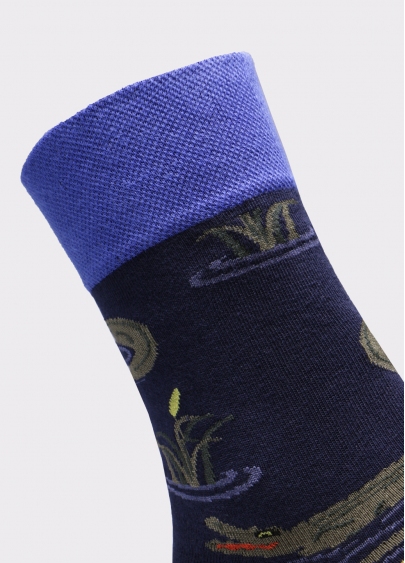 Мужские высокие носки с рисунком MS3 SOFT FASHION 055 (пак х2)