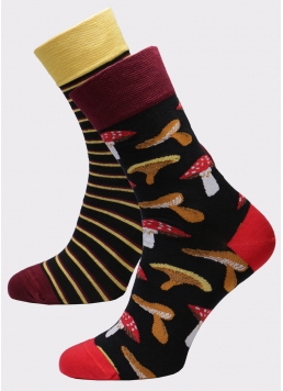 Чоловічі високі шкарпетки з малюнком MS3 SOFT FASHION 056 (пак х2)
