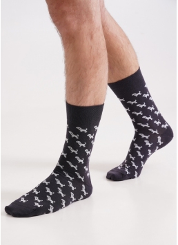 Чоловічі шкарпетки з собаками MS3 SOFT FASHION ASSORTED