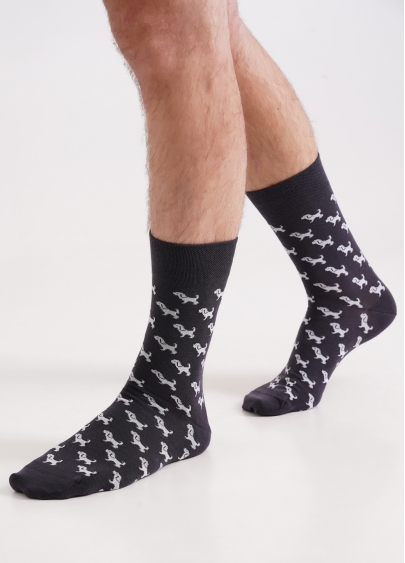 Чоловічі шкарпетки з собаками MS3 SOFT FASHION ASSORTED