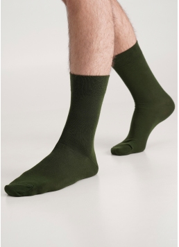 Классические носки для мужчин MS3 SOFT PREMIUM CLASSIC [MS3C/Sl-cl] khaki (зеленый)