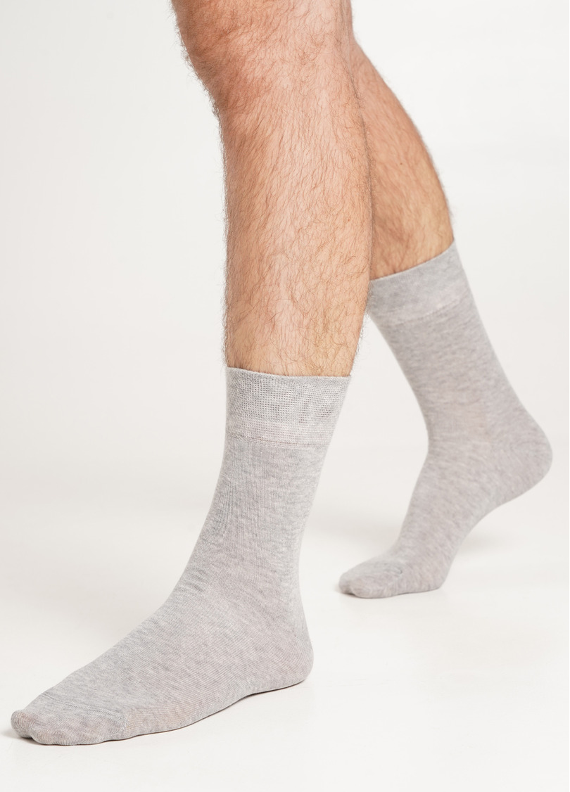Классические носки для мужчин MS3 SOFT PREMIUM CLASSIC [MS3C/Sl-cl] light grey melange (серый)